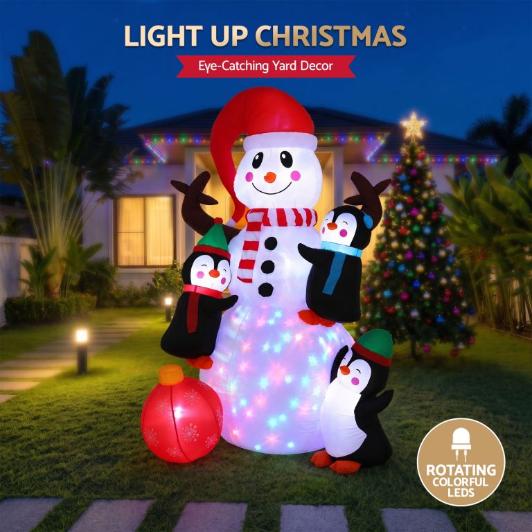 jingle jollys christmas inflatable snowman 1.8m height led outdoor decorations illuminated jingle jollys christmas inflatable snowman 1.8m height led outdoor decorations illuminated