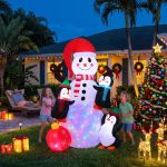 jingle jollys christmas inflatable snowman 1.8m height led outdoor decorations illuminated jingle jollys christmas inflatable snowman 1.8m height led outdoor decorations illuminated