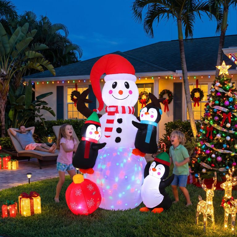 jingle jollys christmas inflatable snowman 1.8m height led outdoor decorations illuminated jingle jollys christmas inflatable snowman 1.8m height led outdoor decorations illuminated