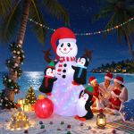jingle jollys christmas inflatable snowman 1.8m height led outdoor decorations illuminated jingle jollys christmas inflatable snowman 1.8m height led outdoor decorations illuminated