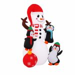 jingle jollys christmas inflatable snowman 1.8m height led outdoor decorations warm light