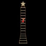 jingle jollys christmas ladder lights santa 3.4m 328led hanging decor warm white