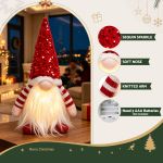jingle jollys christmas gnomes light up christmas decorations plush goblin set of 3 warm white jingle jollys christmas gnomes light up christmas decorations plush goblin set of 3 warm white