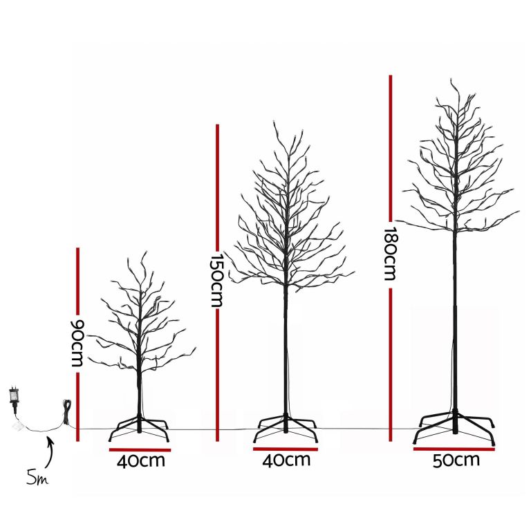 jingle jollys 3 pack led christmas tree lighted birch tree indoor outdoor xmas decor warm white jingle jollys 3 pack led christmas tree lighted birch tree indoor outdoor xmas decor warm white