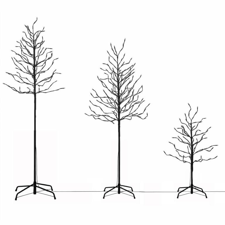 jingle jollys 3 pack led christmas tree lighted birch tree indoor outdoor xmas decor warm white jingle jollys 3 pack led christmas tree lighted birch tree indoor outdoor xmas decor warm white