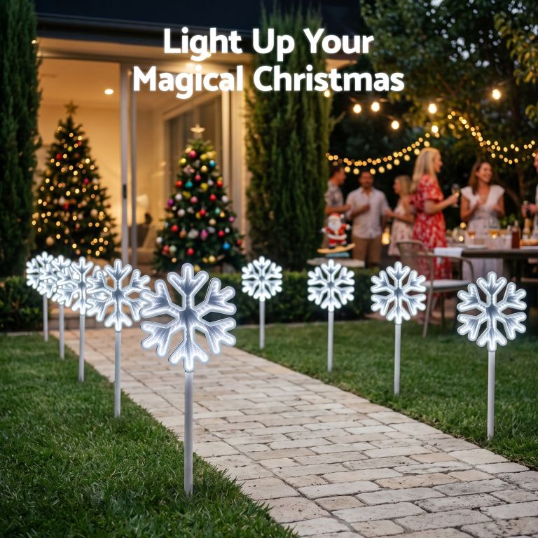 jingle jollys 4 pack christmas lights path lights garden decoration outdoor pathway lighting