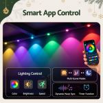 jingle jollys 30m christmas permanent outdoor lights smart eaves string app control decoration 72led