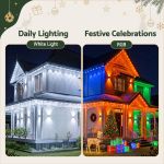 jingle jollys 30m christmas permanent outdoor lights smart eaves string app control decoration 72led