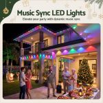 jingle jollys 30m christmas permanent outdoor lights smart eaves string app control decoration 72led