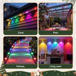 jingle jollys 30m christmas permanent outdoor lights smart eaves string app control decoration 72led