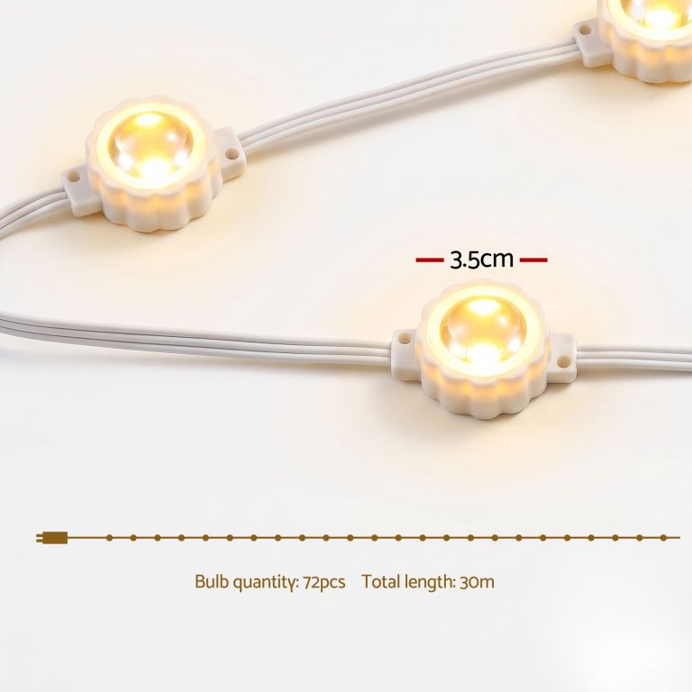 jingle jollys 30m christmas permanent outdoor lights smart eaves string app control decoration 72led