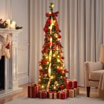 jingle jollys pop up christmas tree pre decorated artificial christmas tree 160cm
