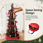 jingle jollys pop up christmas tree pre decorated artificial christmas tree 160cm