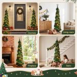jingle jollys pop up christmas tree pre decorated warm white led 160cm jingle jollys pop up christmas tree pre decorated warm white led 160cm