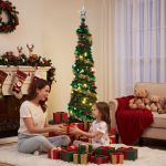 jingle jollys pop up christmas tree pre decorated warm white led 160cm jingle jollys pop up christmas tree pre decorated warm white led 160cm