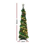 jingle jollys pop up christmas tree pre decorated warm white led 160cm jingle jollys pop up christmas tree pre decorated warm white led 160cm