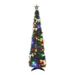 jingle jollys pop up christmas tree pre decorated multicolour led 155cm