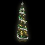 jingle jollys pop up christmas tree pre decorated warm white led 155cm