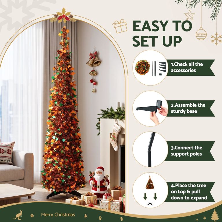 jingle jollys 160cm pop up christmas tree artificial christmas tree golden maple leaf jingle jollys 160cm pop up christmas tree artificial christmas tree golden maple leaf