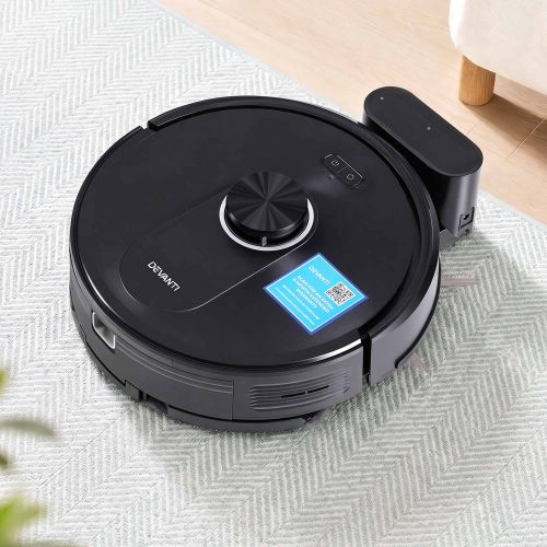 devanti robot vacuum and mop, app control 6000pa lds laser 3 in 1 cleaning