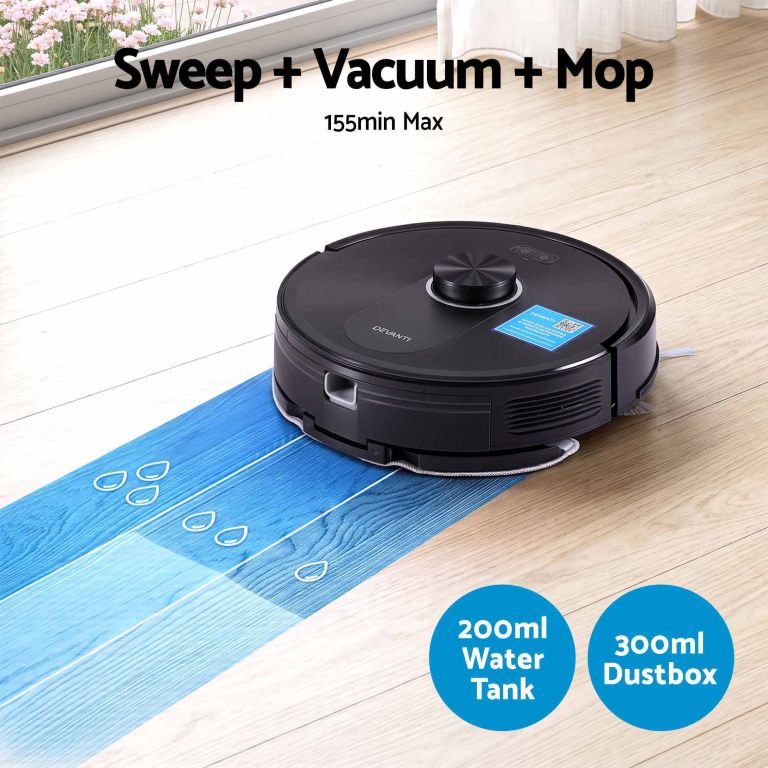 devanti robot vacuum and mop, app control 6000pa lds laser 3 in 1 cleaning devanti robot vacuum and mop, app control 6000pa lds laser 3 in 1 cleaning