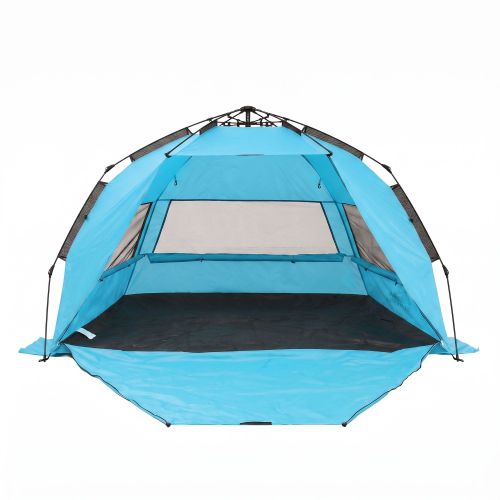 weisshorn beach tent 3 4 person pop up sun shade upf 50 automatic outdoor blue