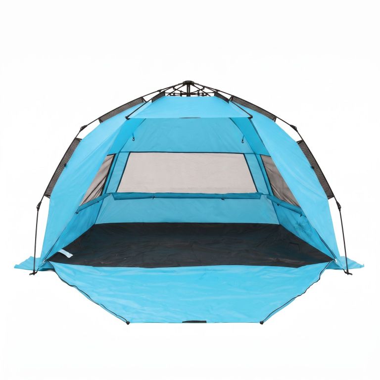 weisshorn beach tent 3 4 person pop up sun shade upf 50 automatic outdoor blue