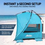 weisshorn beach tent 3 4 person pop up sun shade upf 50 automatic outdoor blue