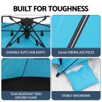 weisshorn beach tent 3 4 person pop up sun shade upf 50 automatic outdoor blue