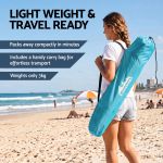 weisshorn beach tent 3 4 person pop up sun shade upf 50 automatic outdoor blue