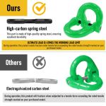 2sets 2t sling hook with hammerlock heavy duty safety latch swivel winch hook for trailer safety chain green