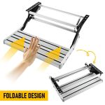 heavy duty pull out caravan step – folding aluminium rv entry step, non slip portable camping step, space saving retractable design, 58 x 54 x 17cm