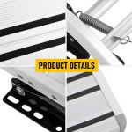 heavy duty pull out caravan step – folding aluminium rv entry step, non slip portable camping step, space saving retractable design, 58 x 54 x 17cm
