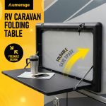 folding caravan table – lockable space saving portable table for camper, motorhome & rv, 25kg capacity, black folding caravan table – lockable space saving portable table for camper, motorhome & rv, 25kg capacity, black