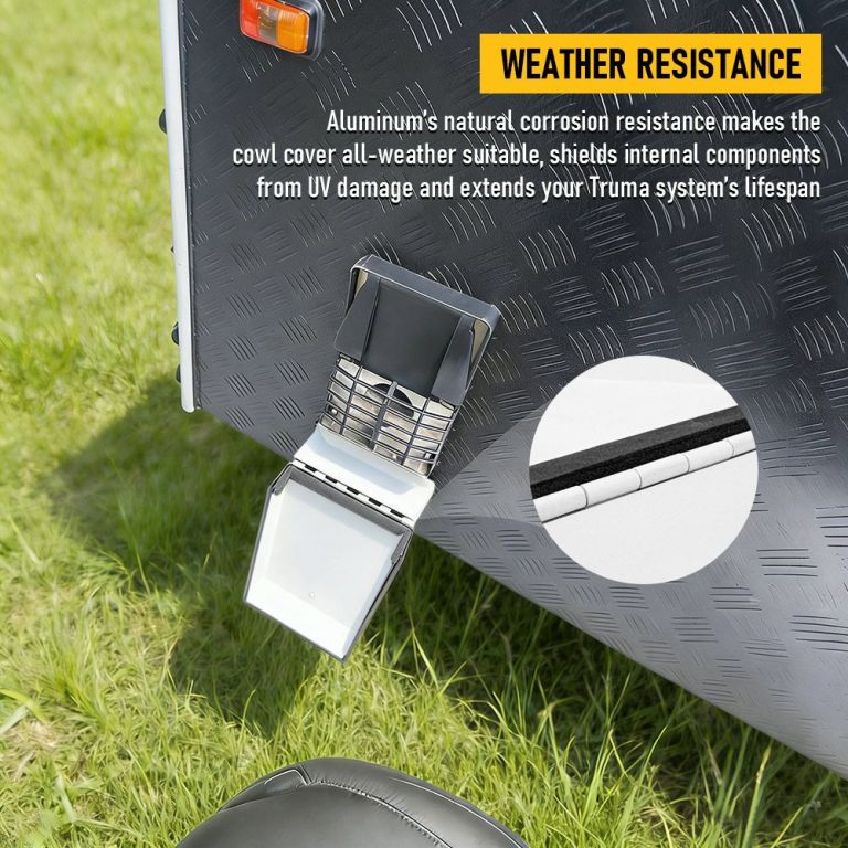 rv truma cowl cover silver checker aluminum universal flue vent truma hotwater au white rv truma cowl cover silver checker aluminum universal flue vent truma hotwater au white
