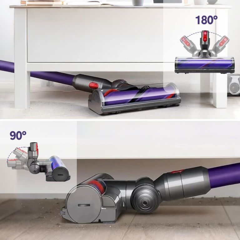 vacuum cleaner motorhead attachment compatible with dyson v7 v8 v10 v11 v15, 50w hard roller brush head for carpet & floors