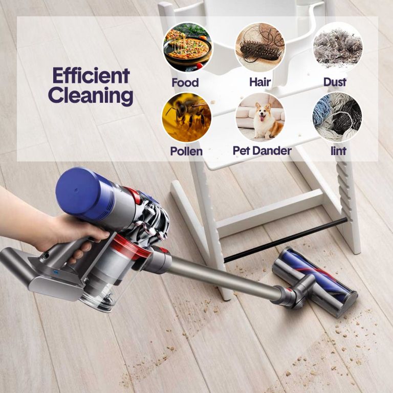 vacuum cleaner motorhead attachment compatible with dyson v7 v8 v10 v11 v15, 50w hard roller brush head for carpet & floors