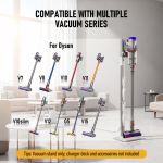 freestanding holder for dyson vacuum stand – suitable for dyson v6 v7 v8 v10 v11 v12 v15 gen5 & dc series vacuum cleaners, elegant & stable standing dock accessory storage stand for dyson stand