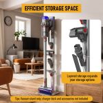 freestanding holder for dyson vacuum stand – suitable for dyson v6 v7 v8 v10 v11 v12 v15 gen5 & dc series vacuum cleaners, elegant & stable standing dock accessory storage stand for dyson stand