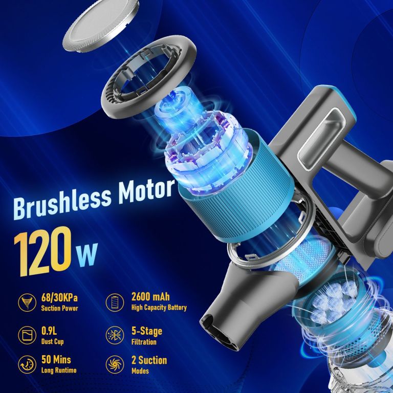 8 in 1 cordless vacuum cleaner 2 modes anti tangle brush for pet hair on hardwood floors & carpets 8 in 1 cordless vacuum cleaner 2 modes anti tangle brush for pet hair on hardwood floors & carpets