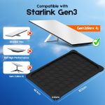 silicone cover for starlink gen 3 standard, waterproof protective case, anti scratch, sand & hail protection, black
