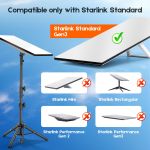 tripod mount for starlink gen 3, adjustable portable ground stand with 360° rotation, 90° tilt, anti slip feet & ground anchor for rv camping travel tripod mount for starlink gen 3, adjustable portable ground stand with 360° rotation, 90° tilt, anti slip feet & ground anchor for rv camping travel