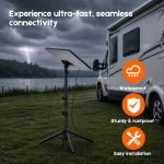 tripod mount for starlink gen 3, adjustable portable ground stand with 360° rotation, 90° tilt, anti slip feet & ground anchor for rv camping travel tripod mount for starlink gen 3, adjustable portable ground stand with 360° rotation, 90° tilt, anti slip feet & ground anchor for rv camping travel