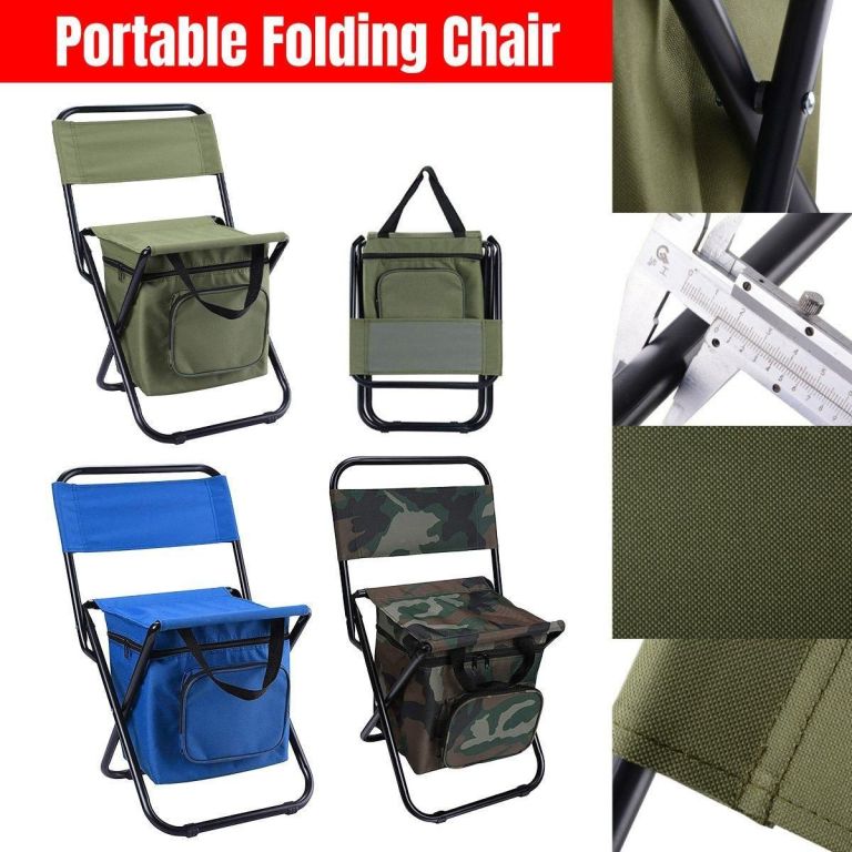 folding camping chair with storage bag lightweight portable outdoor fishing stool blue folding camping chair with storage bag lightweight portable outdoor fishing stool blue
