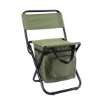 folding camping chair with storage bag lightweight portable outdoor fishing stool green