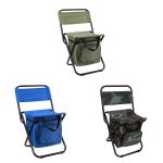 folding camping chair with storage bag lightweight portable outdoor fishing stool green