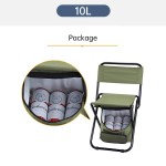 folding camping chair with storage bag lightweight portable outdoor fishing stool green