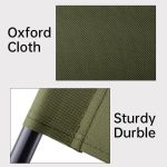folding camping chair with storage bag lightweight portable outdoor fishing stool green