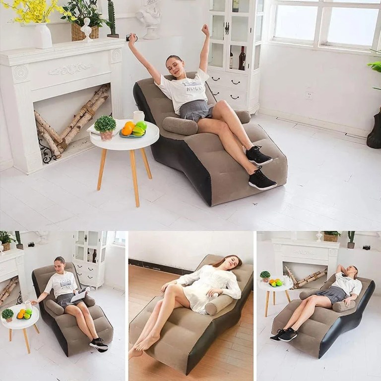 inflatable lazy sofa portable outdoor air chair sleeping bed lounger for camping inflatable lazy sofa portable outdoor air chair sleeping bed lounger for camping