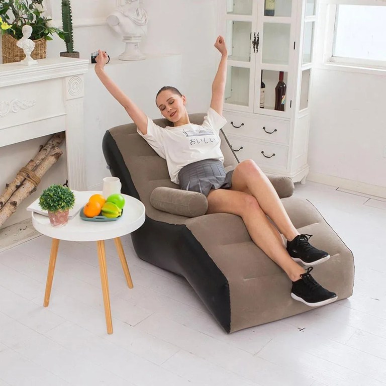 inflatable lazy sofa portable outdoor air chair sleeping bed lounger for camping inflatable lazy sofa portable outdoor air chair sleeping bed lounger for camping